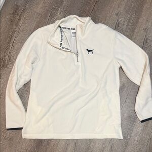 Pink fleece quarter zip